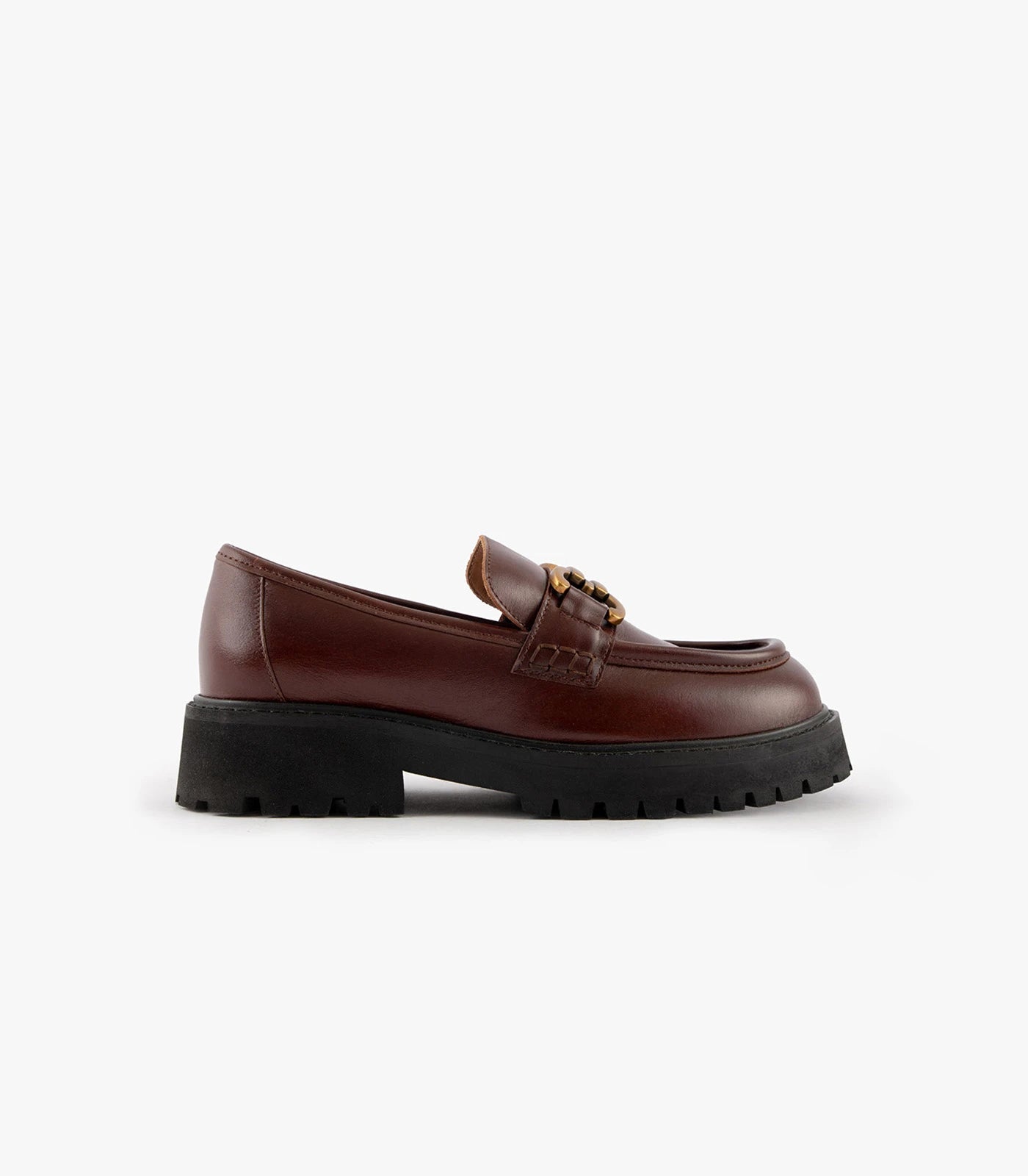 MOCASSINS NAOMY CUIR GLACE WHISKY