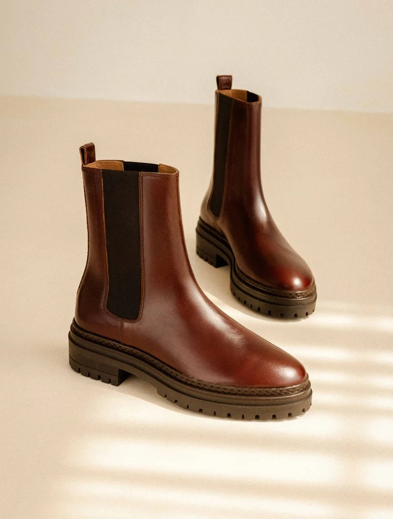 BOOTS CLOVER BROWNIE CUIR