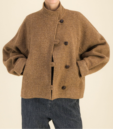 BLOUSON COURT LAINE EDEN PRALINE