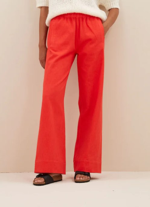 mees twill pants 305 poppy-red
