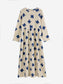 BUTTERFLY PRINT FLARED LONG DRESS 124AD036