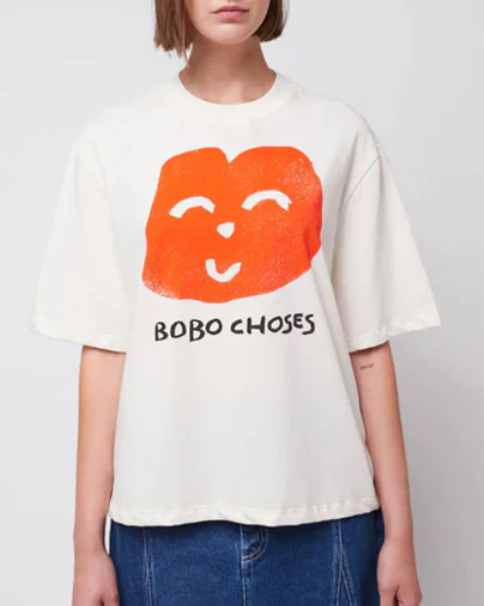 Joyful Face boxy T-shirt B125AD008