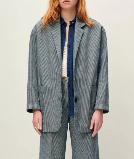 VESTE TRANI-Coutil Blue