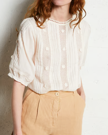 BLOUSE BRODEE IDA-DEVERLY CREME