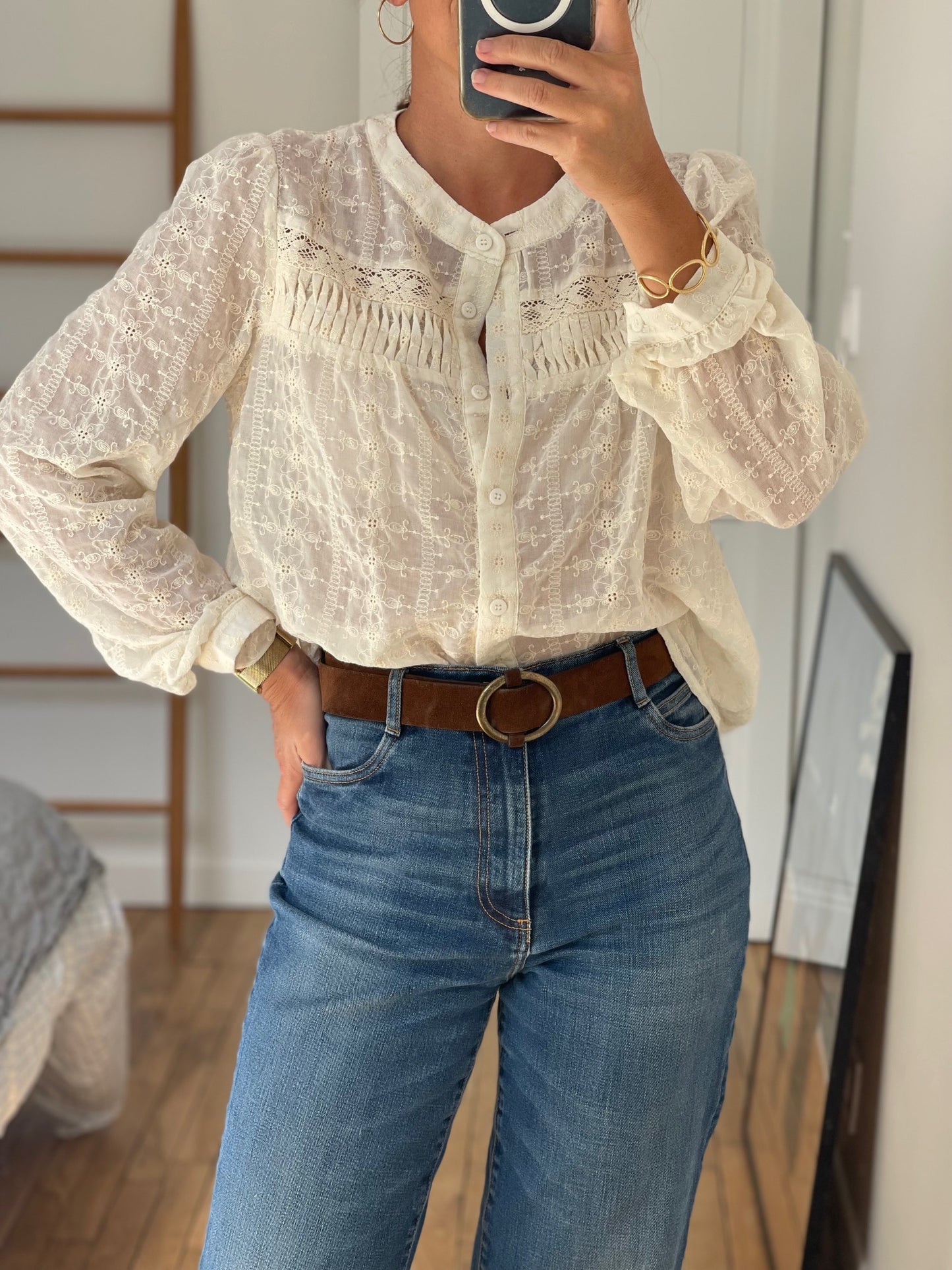 CHEMISE 521081 BRODERIE ECRU