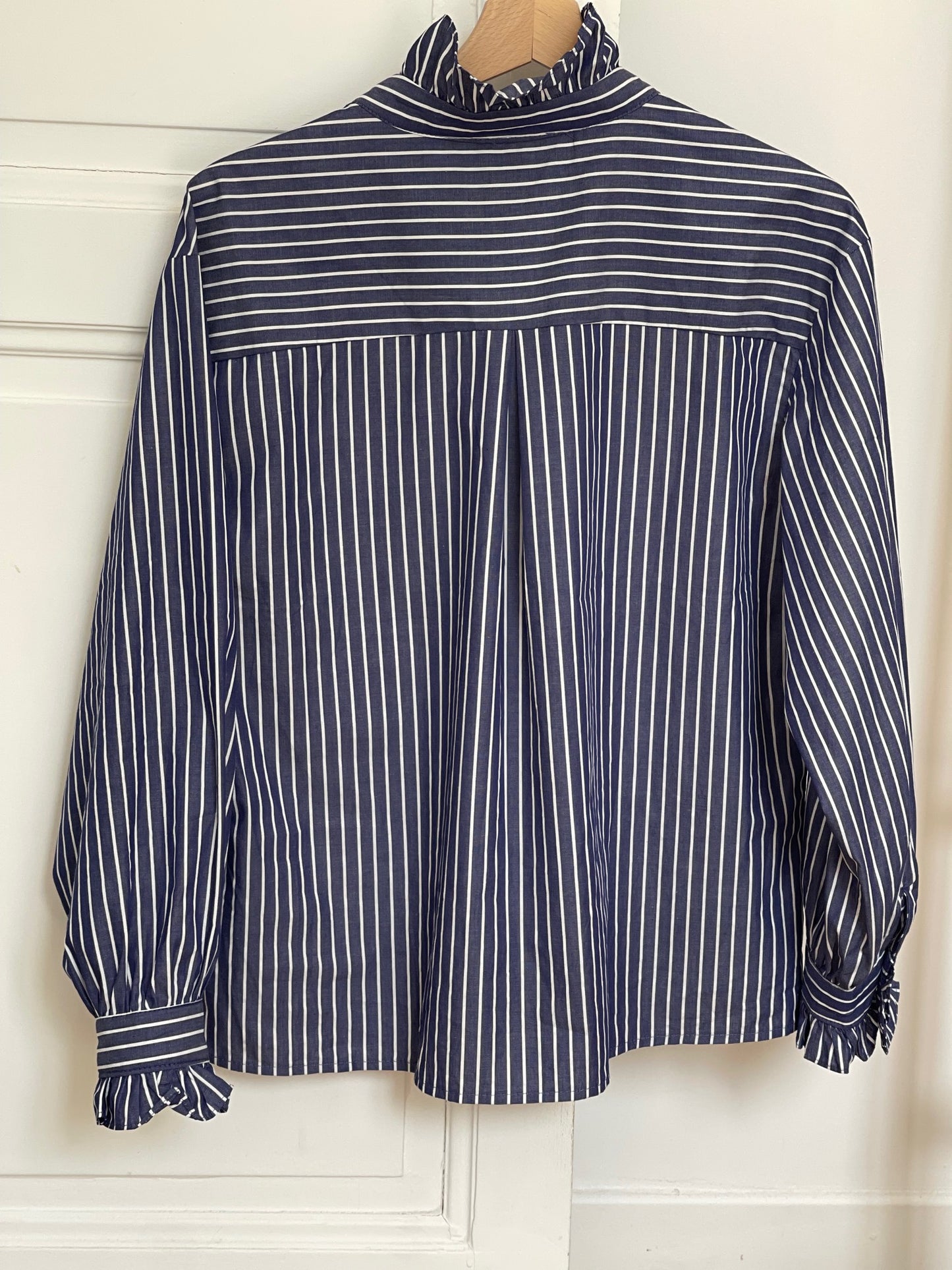 CHEMISE 521008 RAYEE BLEU/BLANC