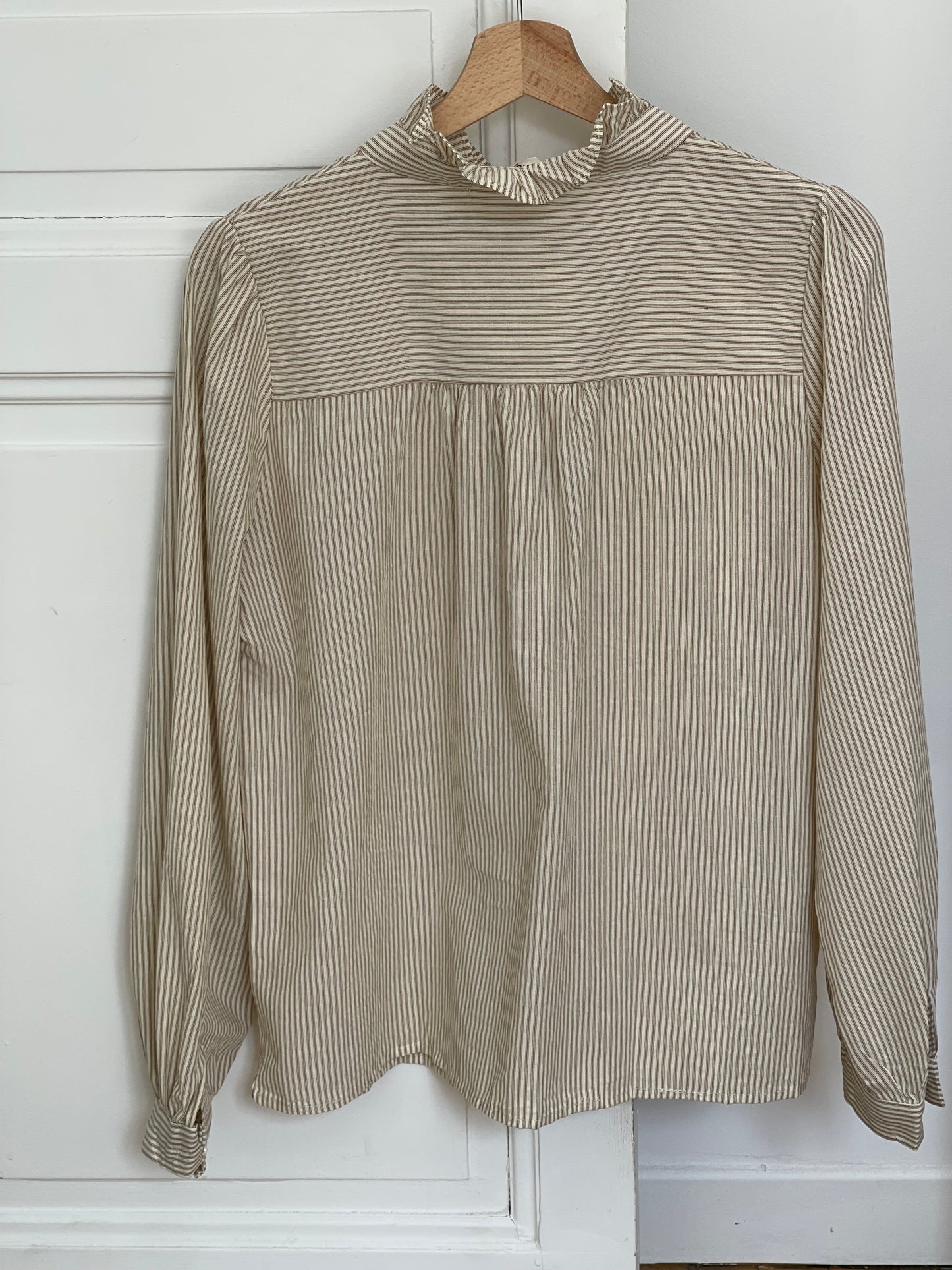 CHEMISE 521080 RAYE CHOCO BRODERIE