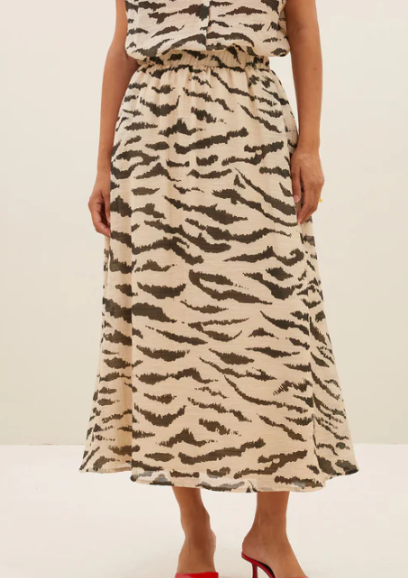 juta zebra skirt 253 sand zebra print