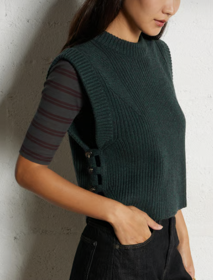 PULL SS MANCHE ALKY VERT FORET