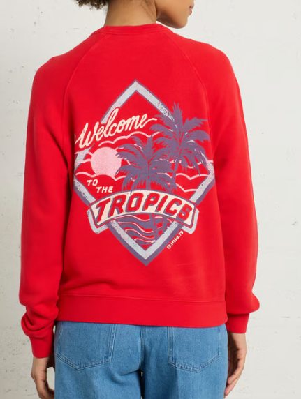 SWEATSHIRT-TATROPIC BFUC512-05 TOMATO