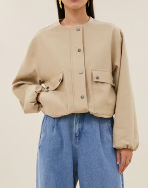 Maggie Canvas Jacket Dark Sand