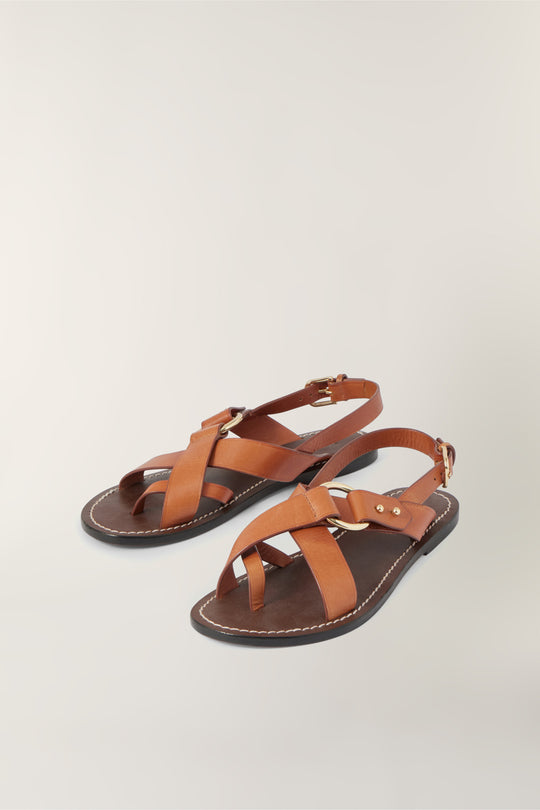 SANDALES FLORENCE COGNAC