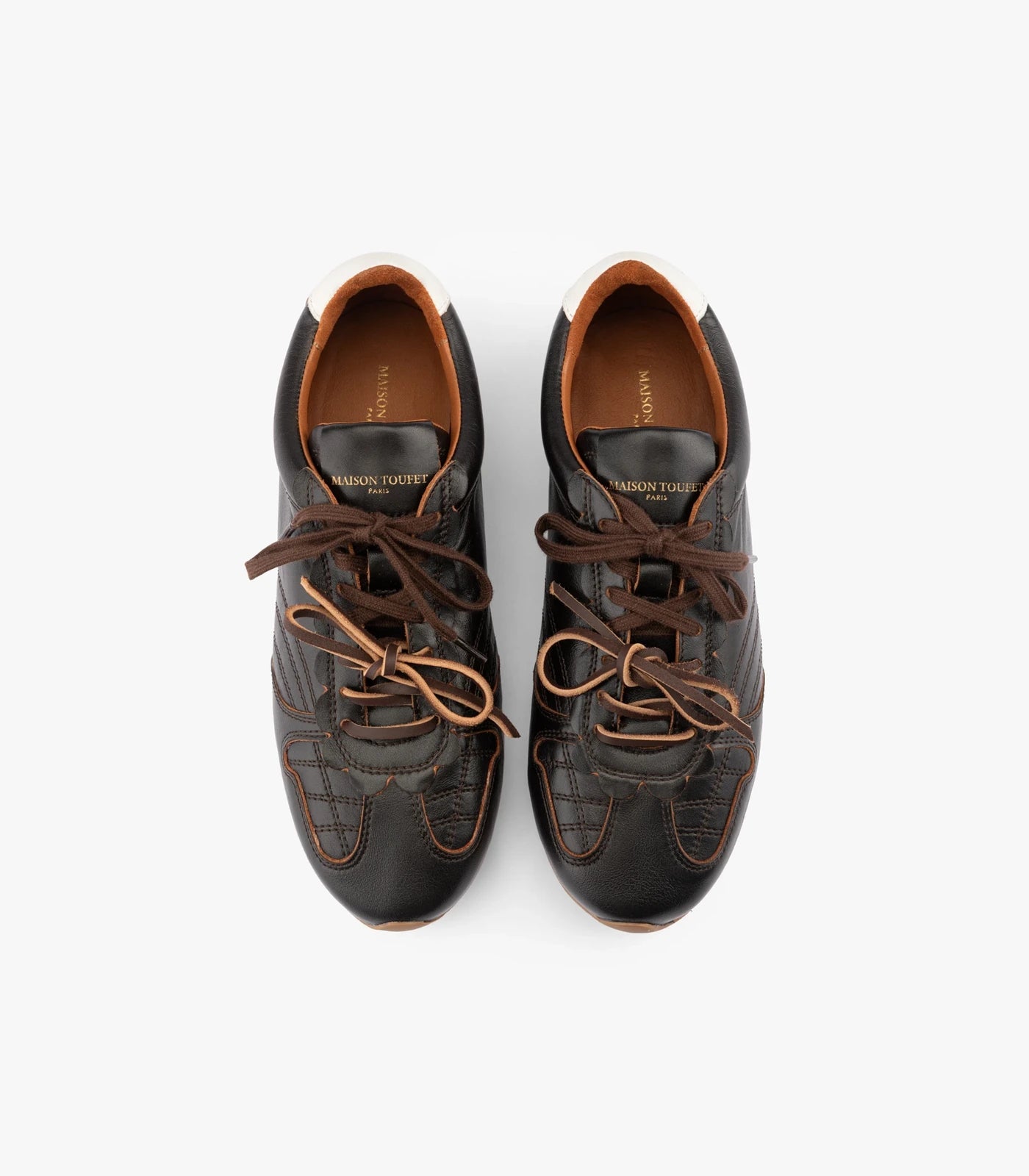 BASKETS JULIETTE CUIR VINTAGE MARRON