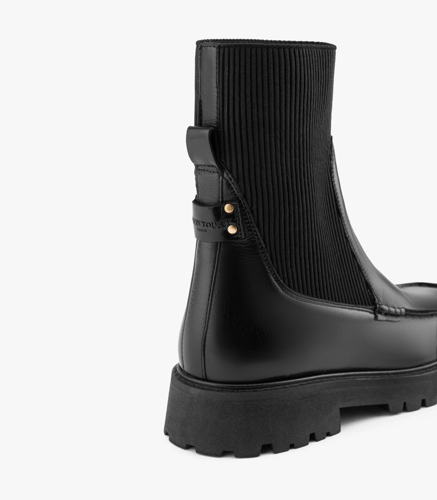 BOOTS JANELLE CUIR GLACE NOIR