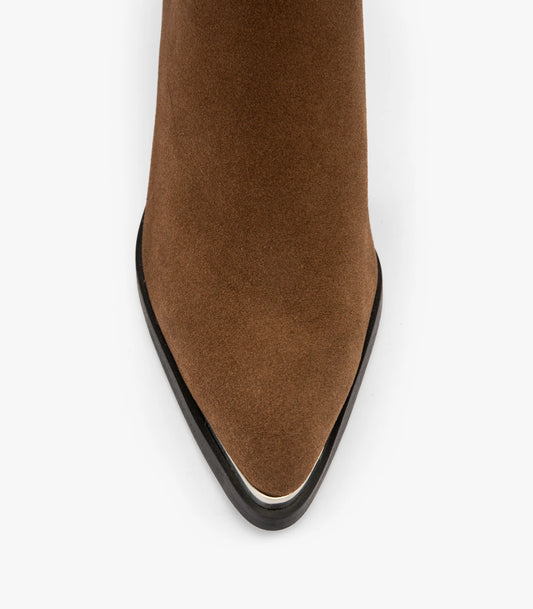BOOTS MARYLOU CUIR VELOURS TAUPE