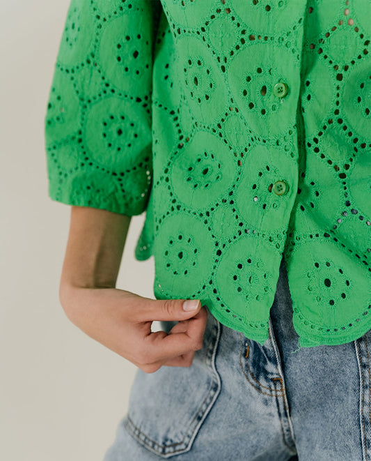 CHEMISE ANOUCK COTTAGE MENTHE