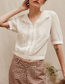 BLOUSE BRODEE VINTAGE IDA-BRUNELLE ECRU