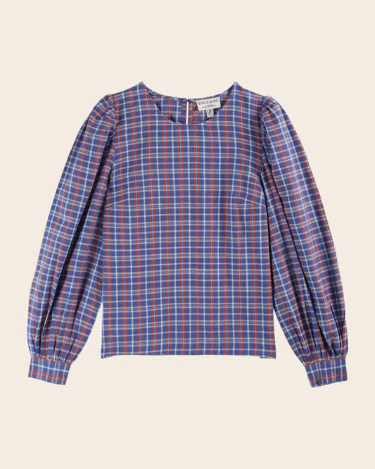 BLOUSE KHADI CARREAUX IDA-CHRISTIA  BROOKLYN