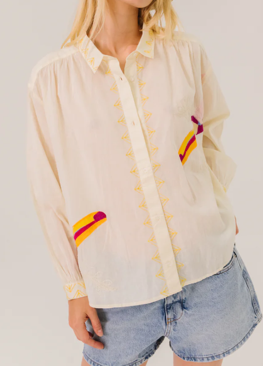 CHEMISE BRODÉE ALI / PELICANA