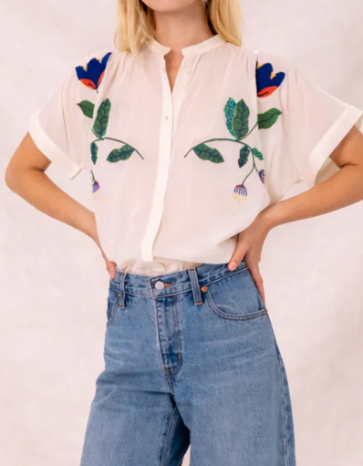 BLOUSE BRODÉE MAYA / COROLLE