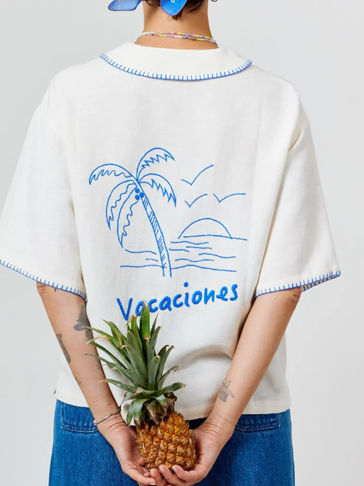 CHEMISE FEMME VACACIONES ECRU