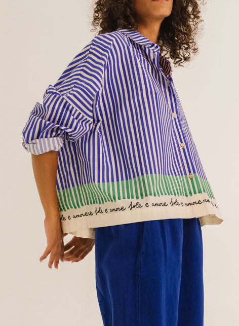 CHEMISE WOOD AMORE - BLUE