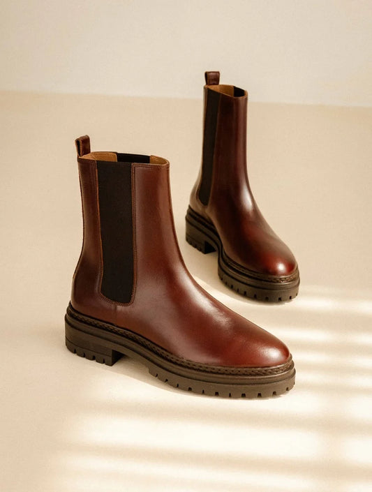 BOOTS CLOVER BROWNIE CUIR