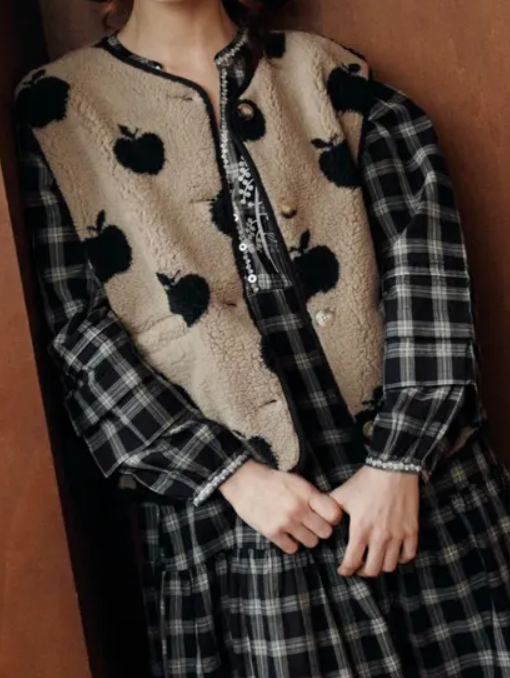 GILET SANS MANCHES IDA-CASSIS POMME