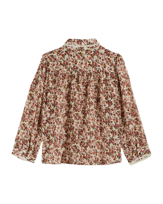 BLOUSE IMPRIMEE IDA-BEA MYOSOTIS ROSE