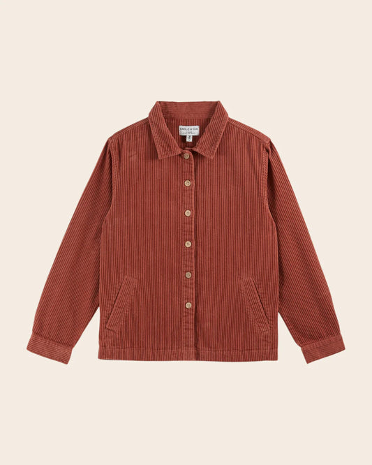 VESTE VELOURS COTELE IDA-CARLA BRIQUE