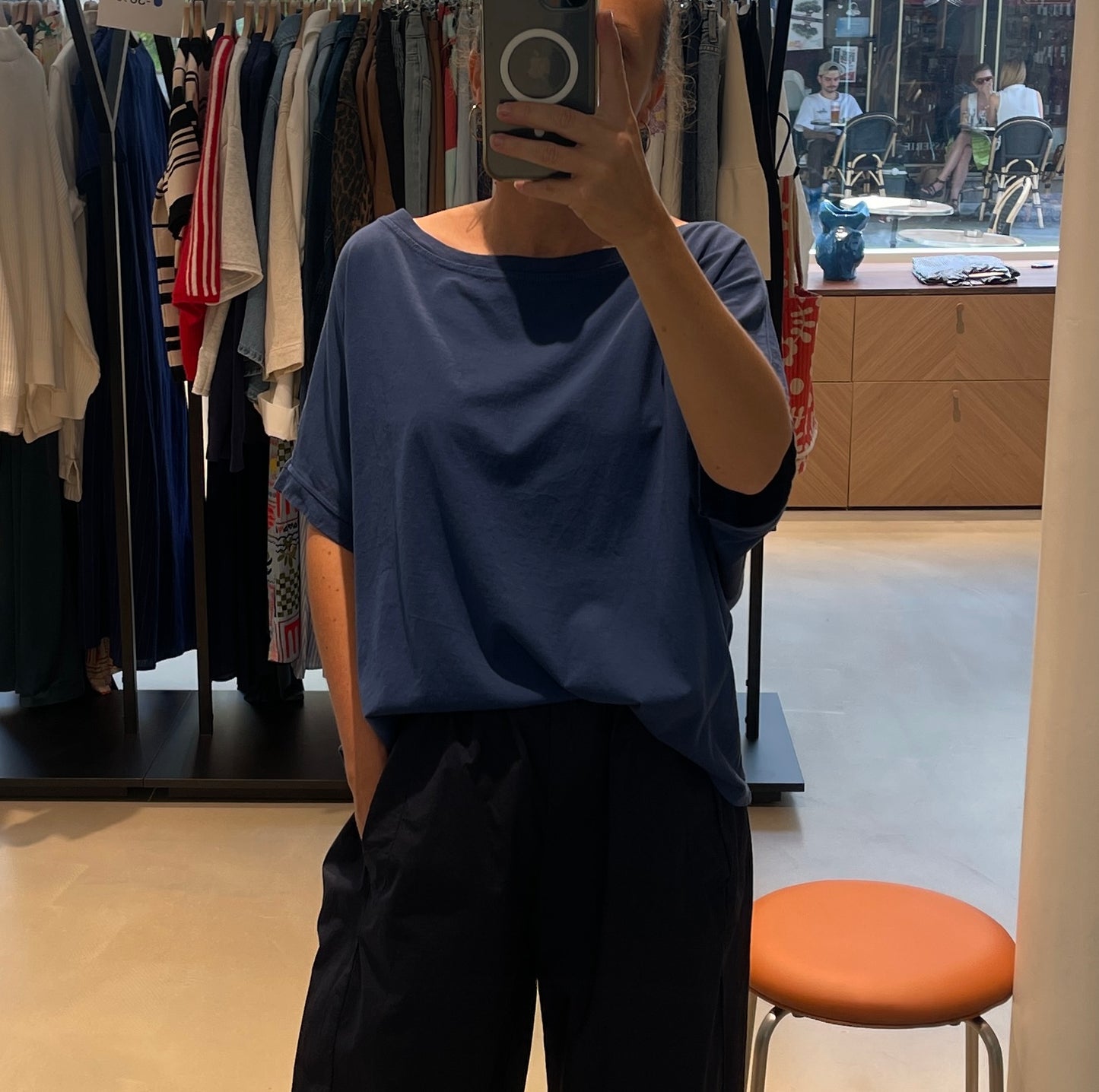 T-SHIRT COTON BLEU JEAN