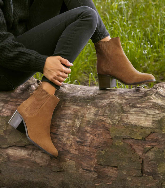 BOOTS CECILIA VELOURS MARRON