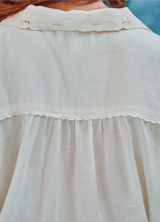 BLOUSE VINTAGE IDA-CAPUCINE  CREME