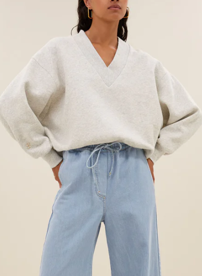 momo sweater 815 light grey melee