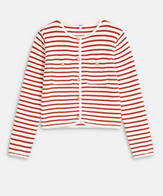 GILET GABRIEL BLANC CASSE