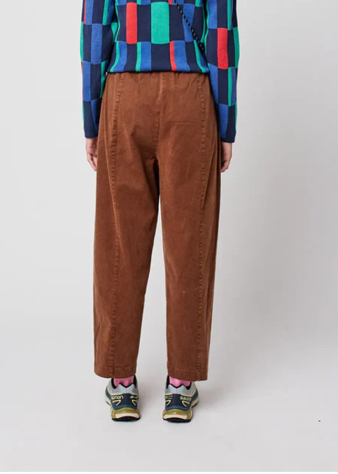 Brown embroidery cocoon pants BROWN B225AD036