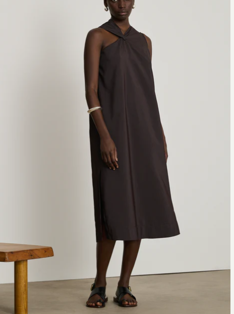 ROBE EMNA MARRON FONCE