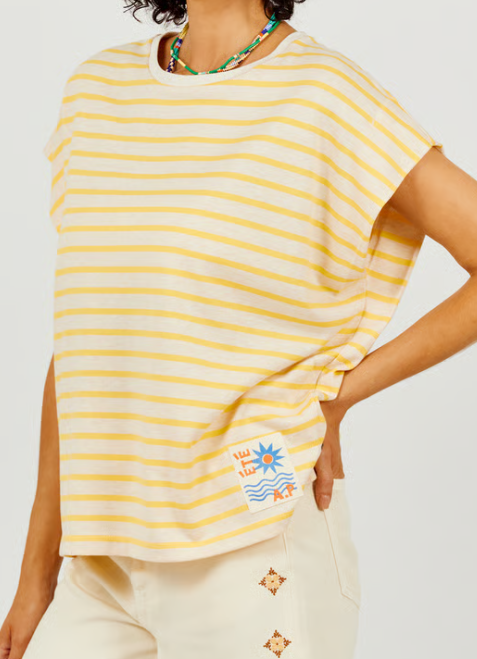 T-SHIRT RAYURES FEMME TOURNESOL