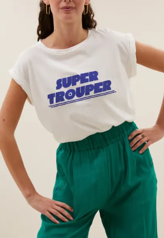 thelma super trouper top 010 off white