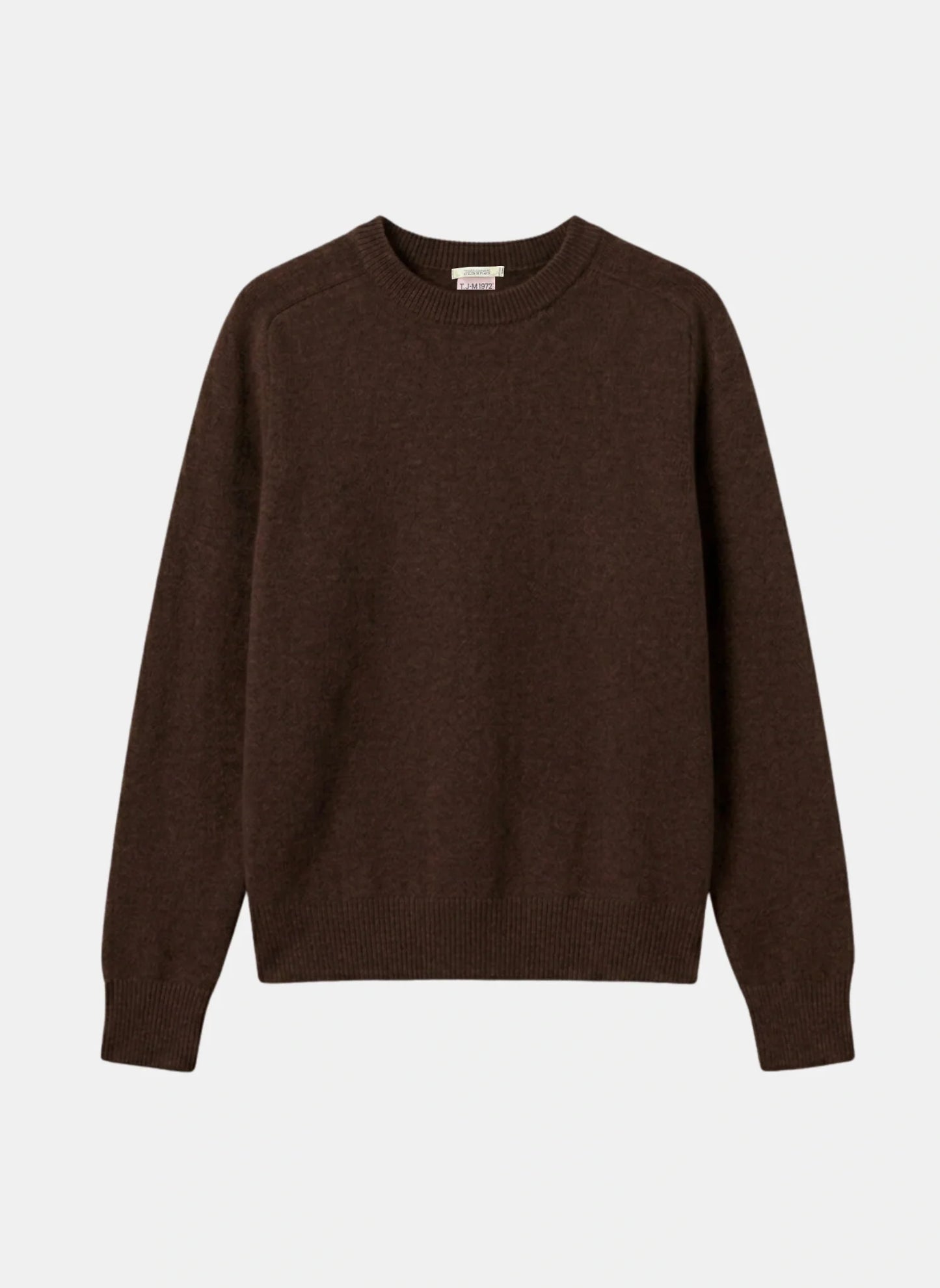 PULL TSOLINE COL ROND MARRON EBONY