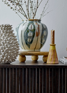 Samiye Vase, Verte, Grès