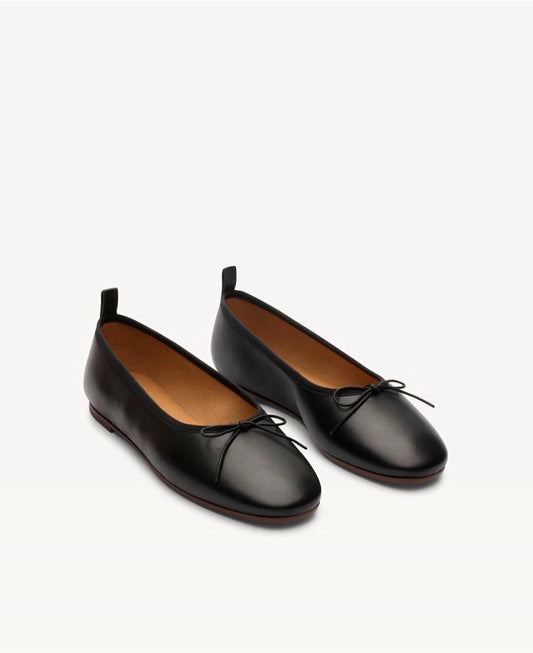 Ballerines n°124 - Cuir nappa - Noir