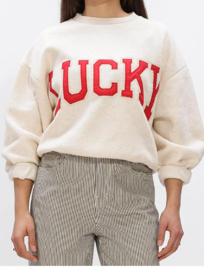 Bibi Lucky Patchwork Sweater Oyster Melee