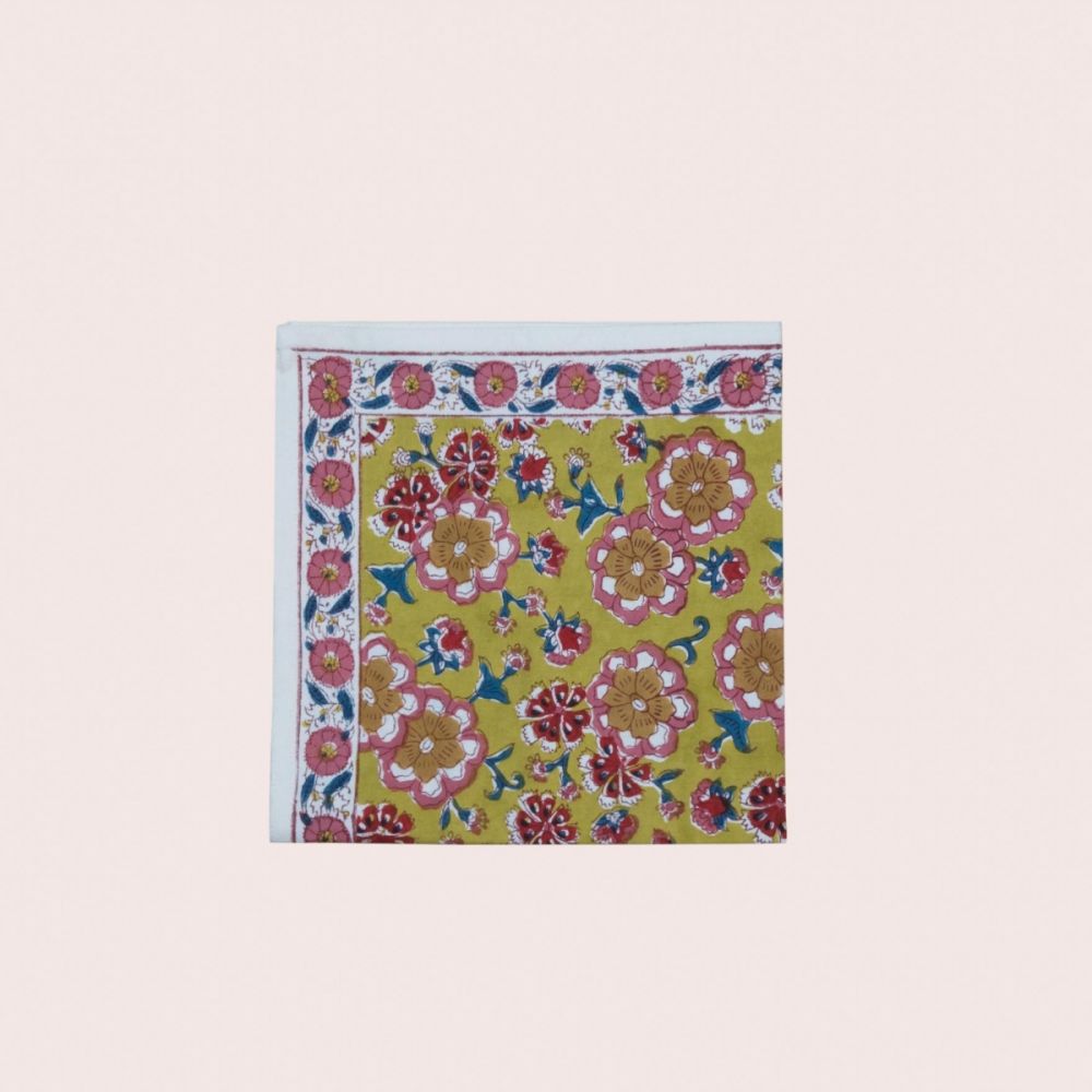 Serviette de table Dalia - Couleur : Dalia Moutarde Taille : 45x45 cm