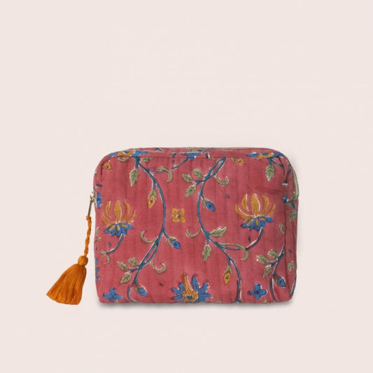 Trousse matelassée Dinty - Couleur : Dinty RoseTaille : 20x14x7,5 cm