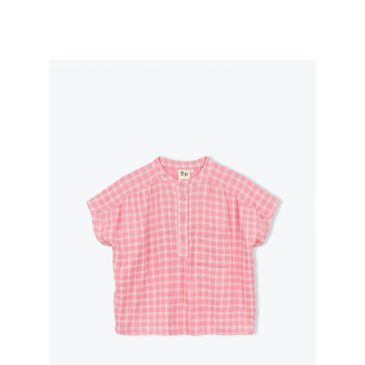 BLOUSE FEMME CARREAUX E25WB14 ROSE