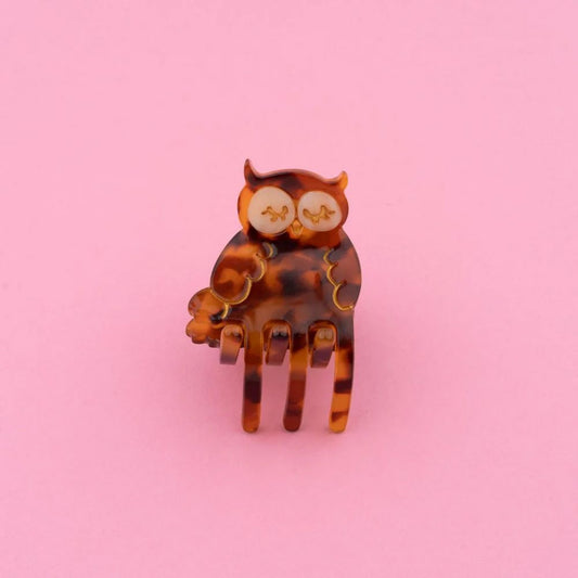 Mini pince à cheveux Hibou