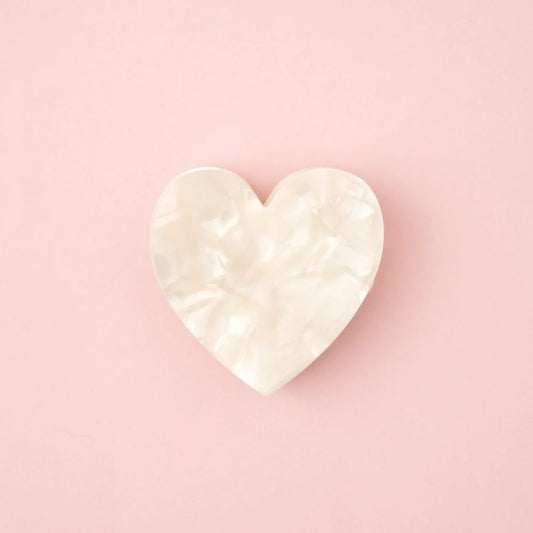 Mini pince coeur blanc