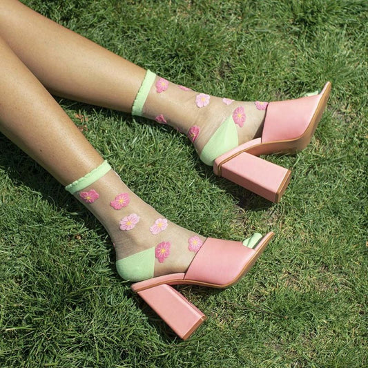 Chaussettes transparentes sakura