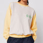 Carnation flower relaxed sweatshirt LIGHT YELLOW B225AD022
